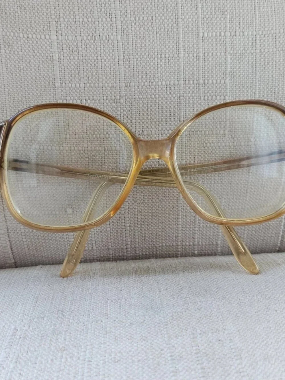 Vintage Jordache Women Eyeglasses Frame Tan Tone Eyewear Glasses Frame France